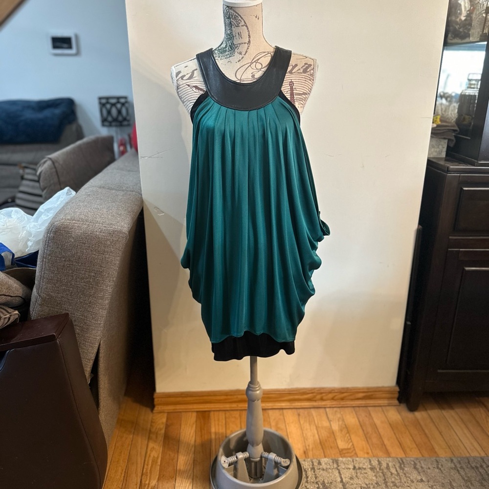 Mara Hoffman Teal and Black Dress